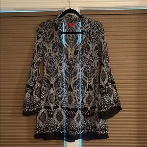 Sunny Leigh Black and White Paisley Blouse